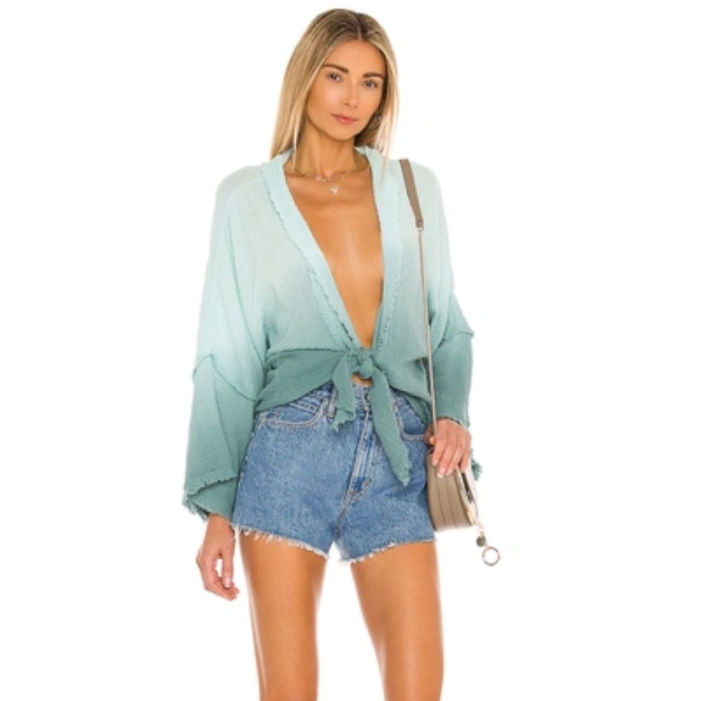 Young, Fabulous & Broke Francesca Top Ocean Bay Ombre M NWOT